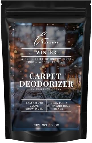 Lapew Winter Carpet Deodorizer Powder - Pet Safe Freshener for Vacuuming | Scented Odor Eliminator for Home | 16 oz by Lapew