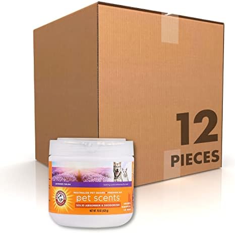 Arm & Hammer For Pets Scents Solid Gel Deodorizer in Lavender Fields Scent | Room Deodorizer for Homes with Pets, Odor Removing Gel for Pet Smells, 15 Ounces - 12 Pack by ArmHammer