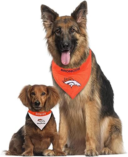 Pets First NFL DOG BANDANA - DENVER BRONCOS REVERSIBLE PET BANDANA. 2 Sided Sports Bandana with a PREMIUM Embroidery TEAM LOGO, Large/X-Large. - 2 Sizes & 32 NFL Teams available - Image 6