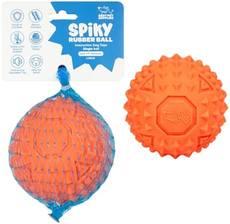 Best Pet Supplies Squeaky Dog Toys with Soft Durable Fabric for Small, Medium and Large Pets Interactive Toy for Indoor Play, Supports Active Biting and Play - Orange, Large by BestPetSuppliesLLC