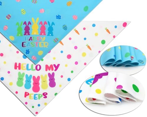 Easter Dog Bandanas 2PCS-Small,Adjustable Holiday Party Pets Rabbit Easter Egg Outfits,Triangle Reversible Pet Scarf for Boys and Girls,Dog Costume Gifts for Puppy Cats Pets - Image 3