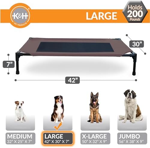 K&H Outdoor Elevated Dog Bed for Medium & Large Pets, Chocolate, 42x30in - Image 5