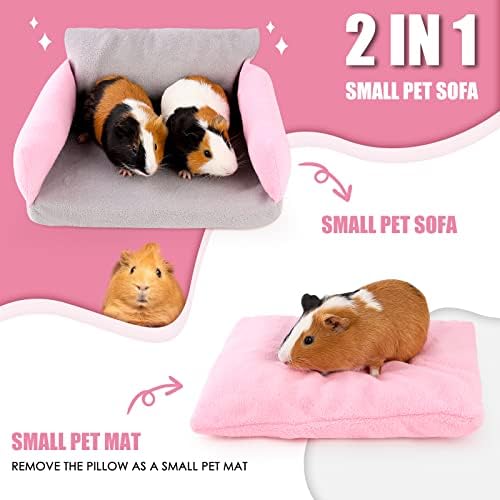 Guinea Pig Couch - Guinea Pig Sofa, Removable Cushioned Pillow, Stuffed Arms and Back, Super Cozy, Ideal Bed for Small Pets - Image 2
