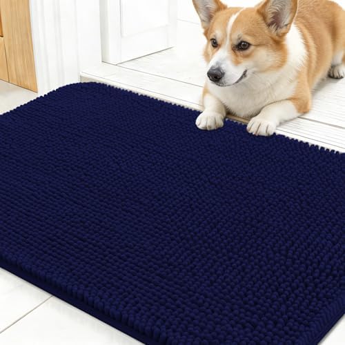 OLANLY Dog Door Mat for Muddy Paws 30x17, Super Absorbent Chenille Mud Mat by OLANLY