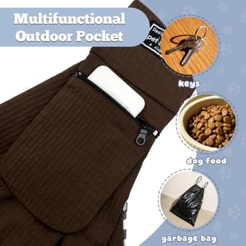 Dog Sling Carrier for Small Dogs, Puppies, Cats & Senior Dogs, Crossbody Pet Papoose Carrier Bag, Lightweight Breathable Hands Free Pet Carrier for Walks, Vet Visits, Travel & Daily Outings (Brown) - Image 4