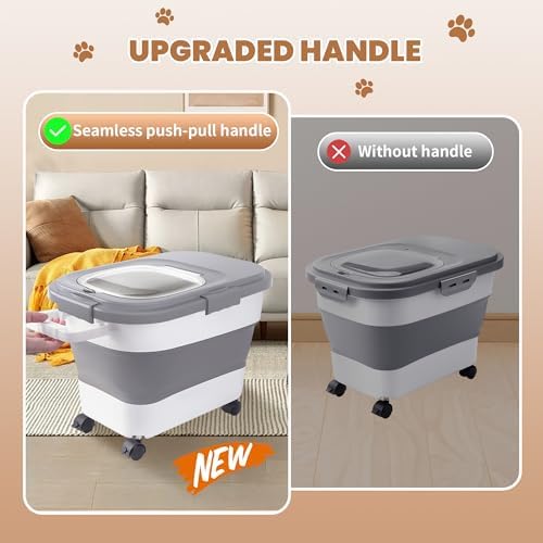 15-23Lbs Airtight Dog Food Storage Container,Collapsible Dog Food Container - Image 4
