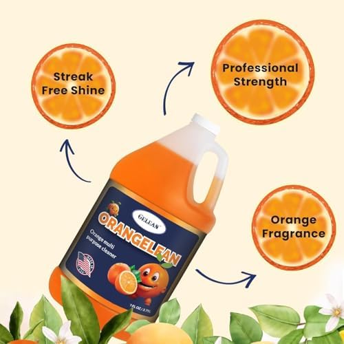 Multi Purpose Cleaner Pet Odor eliminator 64oz - Concentrate MAKES 32 GALLON - MADE IN USA- pH Neutral - Strong Floor Cleaner Odor eliminator - Stain Remover Cleaner & Deodorant (64 Fl Oz, Orangelean) - Image 5