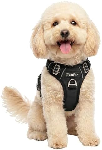 Funfox Dog Harness Small Sized Dog, No Pull Pet Vest with Front Clip by MyFUNFOX