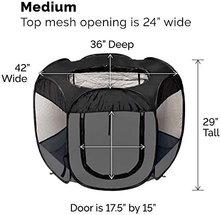 Furhaven Portable Dog Playpen Cat Tent, Pet Playground,Kennel Foldable Indoor Outdoor Zippered Puppy Crate - Gray, Medium (Pack of 10) - Image 2