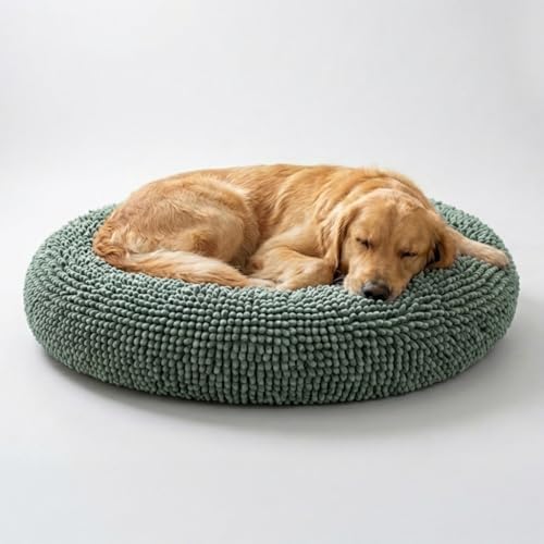 Muddy Mat® Cloud K-9 Bed for Dogs & Cats, Soft & Relaxing Donut Dog Bed, Chenille Material, Removable Cover, Washable & Dryer Safe–Seafoam Green Large(40'x40') by MuddyMat%C2%AE