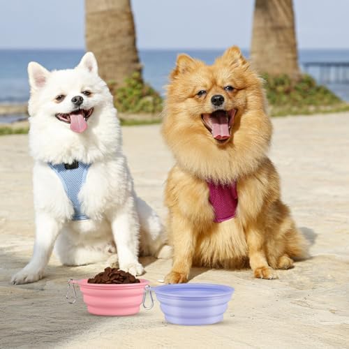 Kytely Collapsible Dog Bowls for Travel, 2Pack Dog Portable Water Bowl, Foldable Pet Food Bowl with Clasp, Pet Cat Feeding Cup Dish for Traveling, Walking, Hiking - Image 7