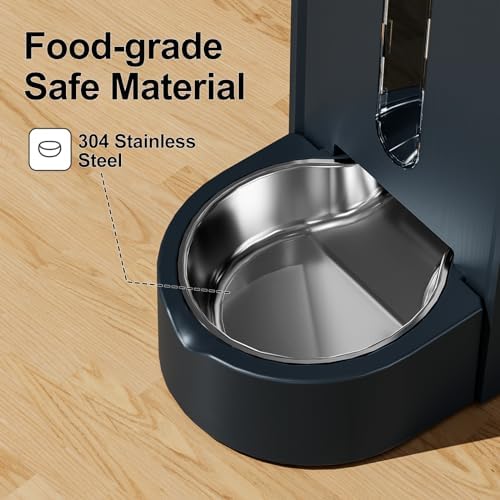 Gravity Automatic Cat Feeder, Water & Food Dispenser Set, Stainless Bowls - Image 6