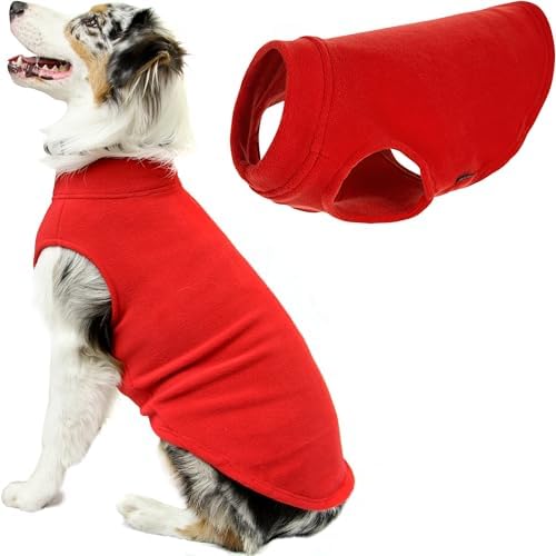 Gooby Stretch Fleece Vest Dog Sweater, Red, 5X-Large by Gooby