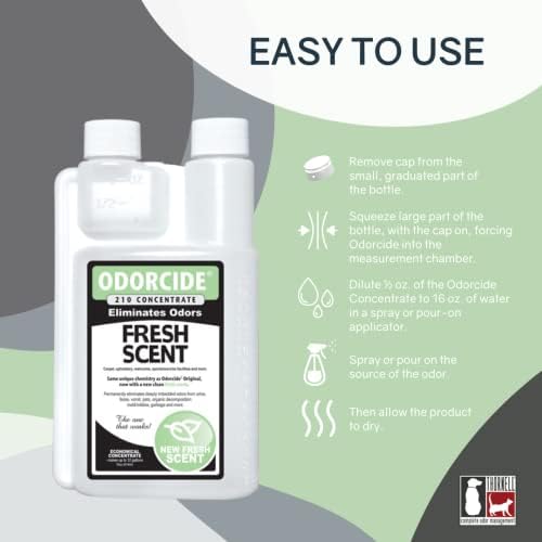Odorcide Odor Eliminator Concentrate: Odor Eliminator for Strong Odor on Carpets, Hardwood & More - Smoke, Sweat & Pet Odor Eliminator for Home w/Non-Enzymatic Formula - Fresh Scent - 16 oz - Image 2