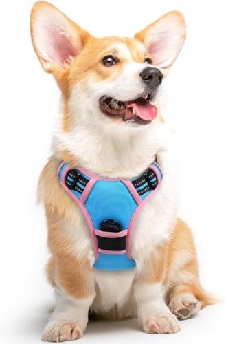 Eagloo Dog Harness for Medium Sized Dogs, No Pull Vest with 2 Leash Clips by GoExplorewithEagloo