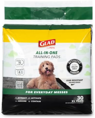 Glad for Pets XL Charcoal Training Pads for Dogs and Puppies, 30 Ct, 2-Pk - Image 5