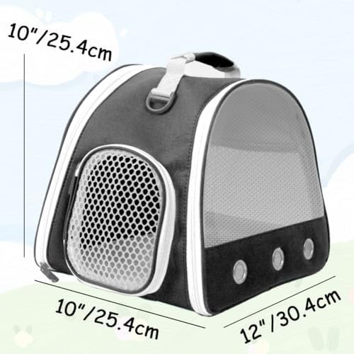 Breathable Guinea Pig Carrier Backpack with Nylon Mesh Window Portable Carrier for Guinea Pig, Bunny Bearded Dragon Bird Chinchilla Ferret Travel Outdoor - Image 3
