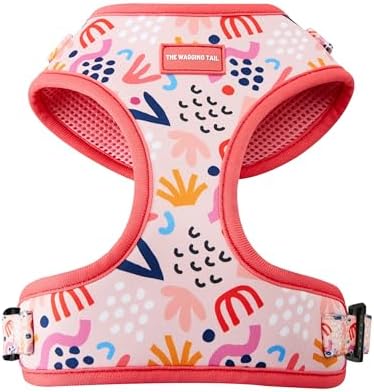 Wagging Tail Premium No Pull Dog Harness - Adjustable, Soft, Cute Dog Vest for Medium, Large & Small Dogs (Pink Bohemian, Small) by TheWaggingTail
