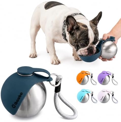 Cibaabo Portable Dog Water Bottle with Collapsible Silicone Bowl 10 oz by Cibaabo