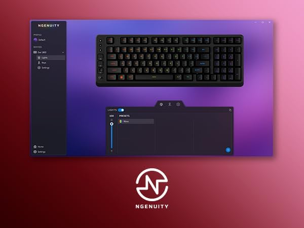 HyperX Eve 1800 – Gaming Keyboard, 1800 Form Factor,10 Zone Customizable RGB Lighting, Built-in Media Buttons, Membrane Switches, – Black - Image 12