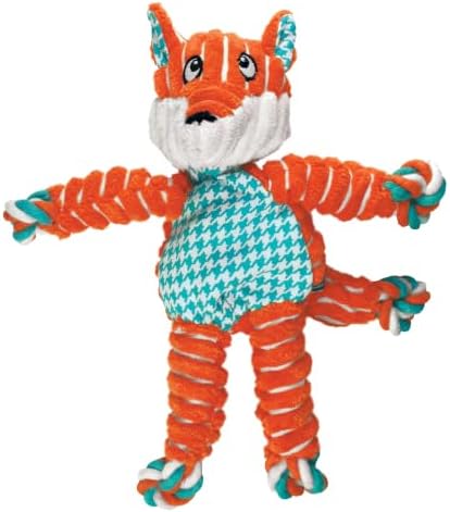 KONG Floppy Knots Rope and Plush Dog Toy, Fox, Medium/Large by KONG