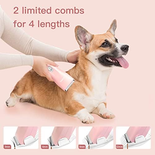 Dog Clippers,Quiet Washable USB Rechargeable Cordless Dog Grooming Kit,Electric Pets Hair Trimmers Shaver Shears for Dogs and Cats - Image 6