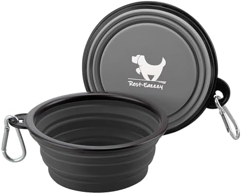 Rest-Eazzzy Collapsible Dog Bowls, 2 Pack Sturdy Portable Dog Water Bowls by Rest-Eazzzy