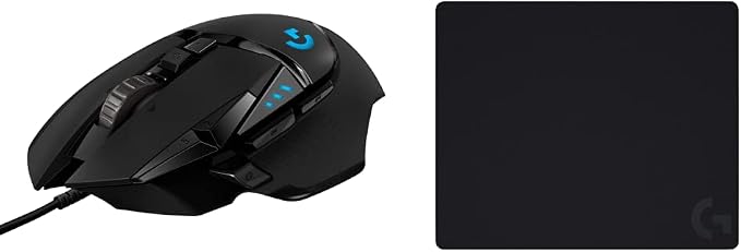 Logitech G502 Hero Wired Gaming Mouse + G440 Hard Gaming Mouse Pad Bundle - Black by Unknown