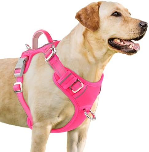 BARKBAY Dog Harness for Large Dogs No Pull Dog Vest ID Tag Pocket by BARKBAY