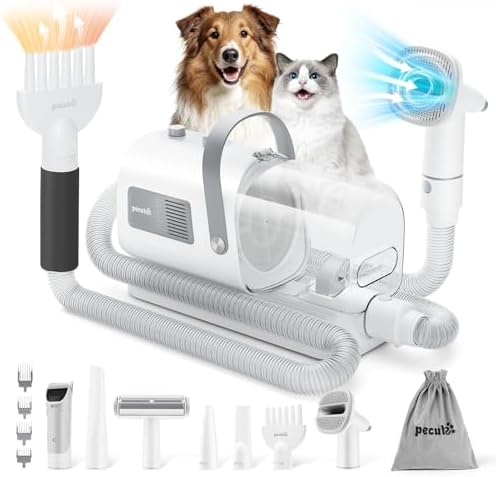 Pecute 7-in-1 Dog Grooming Vacuum & Dryer for Heavy Shedding by pecute