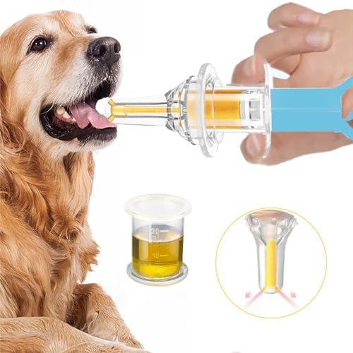 Pet Liquid Feeding Kit - Soft Tip Syringe Bottle For Cat And Dog Medical Feeding Dispenser Tool (Blue) by YIBIKEHO