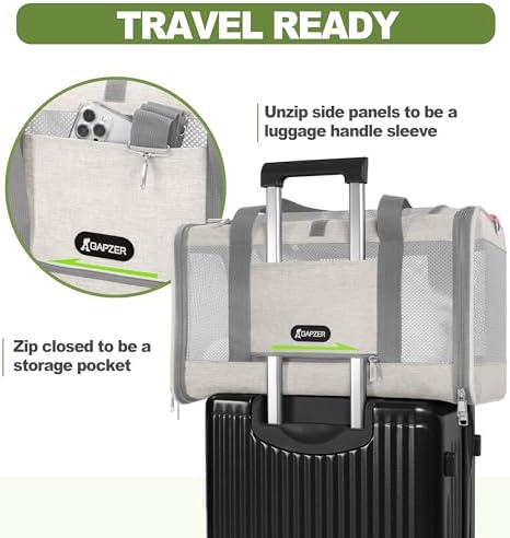 GAPZER Cat Carrier American Airline Approved 18x11x11,Top Opening Pet Cage - Image 4