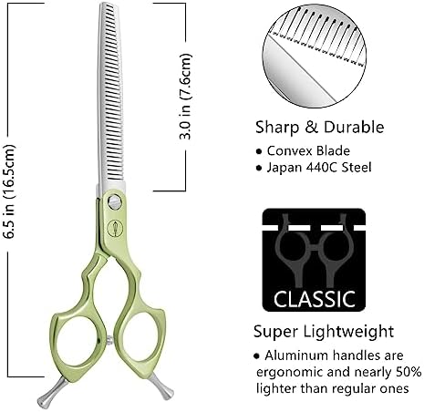 HASHIMOTO Thinning Shears for Dogs, Dog Thinning Shears for Grooming, 42 Teeth, 6.5 inch, 30% Thinning Rate, Extremely Light Weight, Designed for Professional Pet Groomers or Family DIY Use. - Image 2