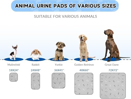 Sunheir Washable Pee Pads for Dogs Large 24" x 72" 2-Pack Reusable Puppy Pads Pet Training Pads, Absorb Dog Mats, Whelping Pad, Non-Slip Protects Against Urine Leakage, Runner Rug (Leaves - Deep Grey) - Image 6