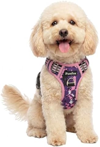 Funfox Dog Harness Small Sized Dog, No Pull Pet Vest with Front Clip by MyFUNFOX