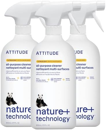ATTITUDE All Purpose Cleaner Spray, EWG Verified, Citrus Zest, 27 fl oz by ATTITUDE