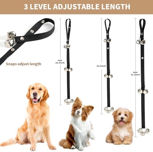 Pack of 2 Upgraded Puppy Bells Doorbells for Door Knob, Dog Bells for Potty Training-Louder Jingle, Bigger Bells for Puppies Pep Doggy Canine Pooch Pet Hound Cat, Cool Unique Gift for Dog Lover - Image 2