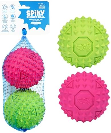Best Pet Supplies Squeaky Dog Toys with Soft Durable Fabric for Small, Medium and Large Pets Interactive Toy for Indoor Play, Supports Active Biting and Play - Fuchsia, Green, Medium by BestPetSuppliesLLC