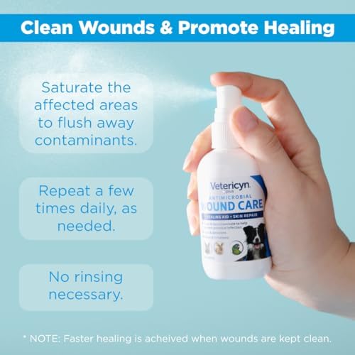 Vetericyn Plus Dog Wound Care Spray | Healing Aid and Skin Repair, Clean Wounds, Relieve Dog Skin Allergies, Safe for All Animals. 3 ounces - Image 6
