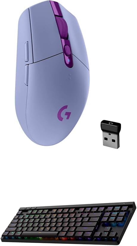 Logitech G305 Lightspeed Wireless Gaming Mouse (Lilac) + G515 TKL Wireless Gaming Keyboard (Tactile, Black) Bundle by Unknown
