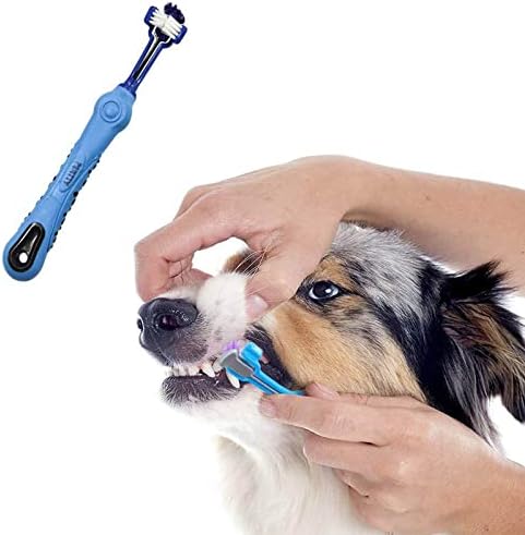 Orgrimmar 2 Pcs 3-Sided Pet Toothbrush Dog Cat Mouth Dental Teeth Care - Image 3