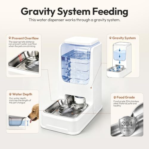 Automatic Cat Feeder, Pet Food Dispenser for Cats Dog (White) - Image 6