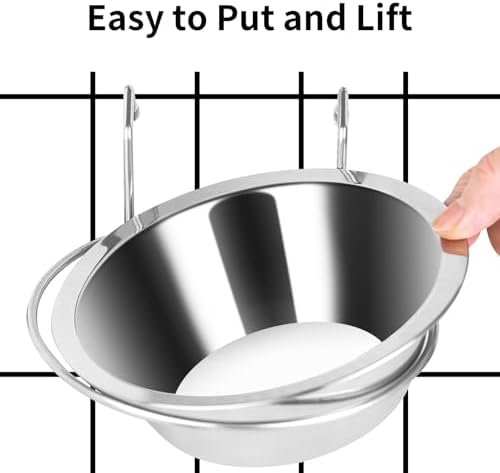 Fri4Free 2PCS 8oz Stainless Steel Hanging Kennel Water Bowls - Image 5
