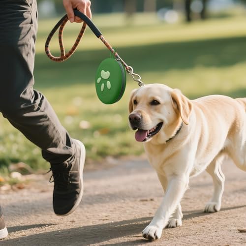 Collapsible Dog Bowls, 2-in-1 Pet Portable Travel Bowls Green - Image 5