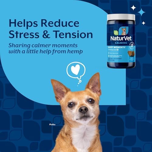 NaturVet Quiet Moments Calming Plus Hemp Dog Supplement - 180 Soft Chews - Image 3