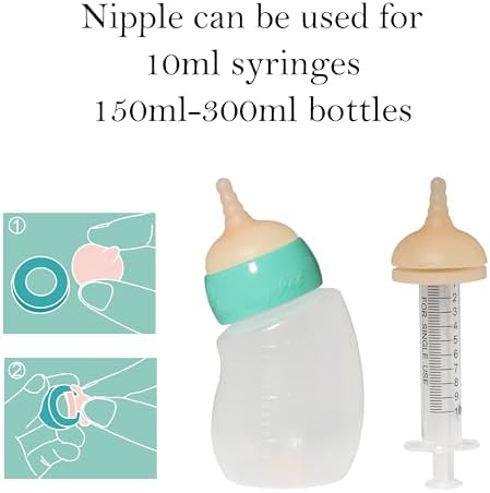Doggiema Puppy Feeder kit, Silicone Feeding Nipple and Syringes for Puppies - Image 3