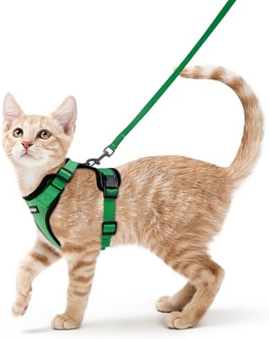 rabbitgoo Cat Harness and Leash Set, Escape Proof Vest, Grass Green by rabbitgoo