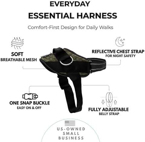 ShawnCo Essential Dog Harness, No-Pull Pet Vest (Military Camo,S) - Image 2