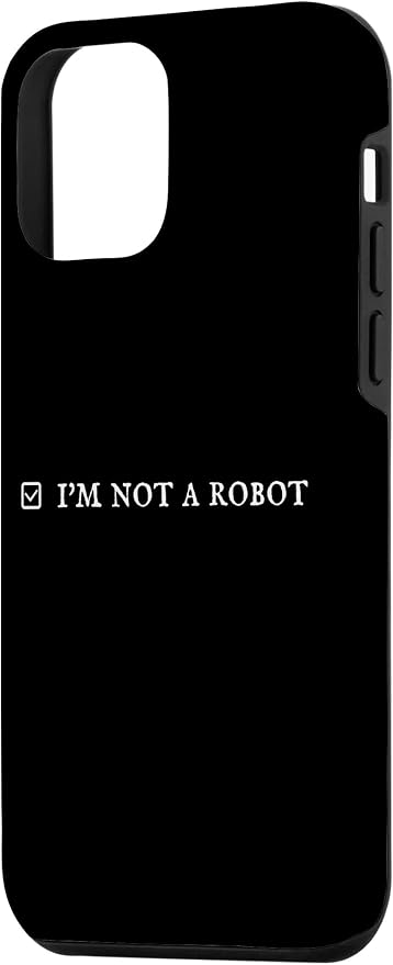 I'm Not a Robot. Prove Human by Captcha Funny Robotics AI Case for iPhone 12 mini - Image 2