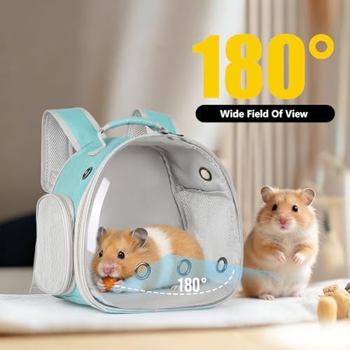 Guinea Pig Backpack, Space Capsule Bubble Window Small Animal Backpack for Guinea Pig, Bird Bunny Rat - Image 3